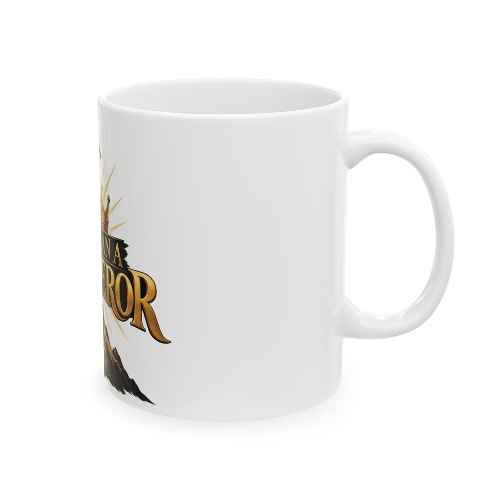 More Than A Conqueror Ceramic Mug – Inspirational Crown & Sword Coffee Cup (11oz/15oz)