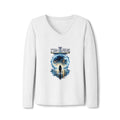 The 7th Guide V-Neck Long Sleeve Tee — Cosmic Adventure Graphic