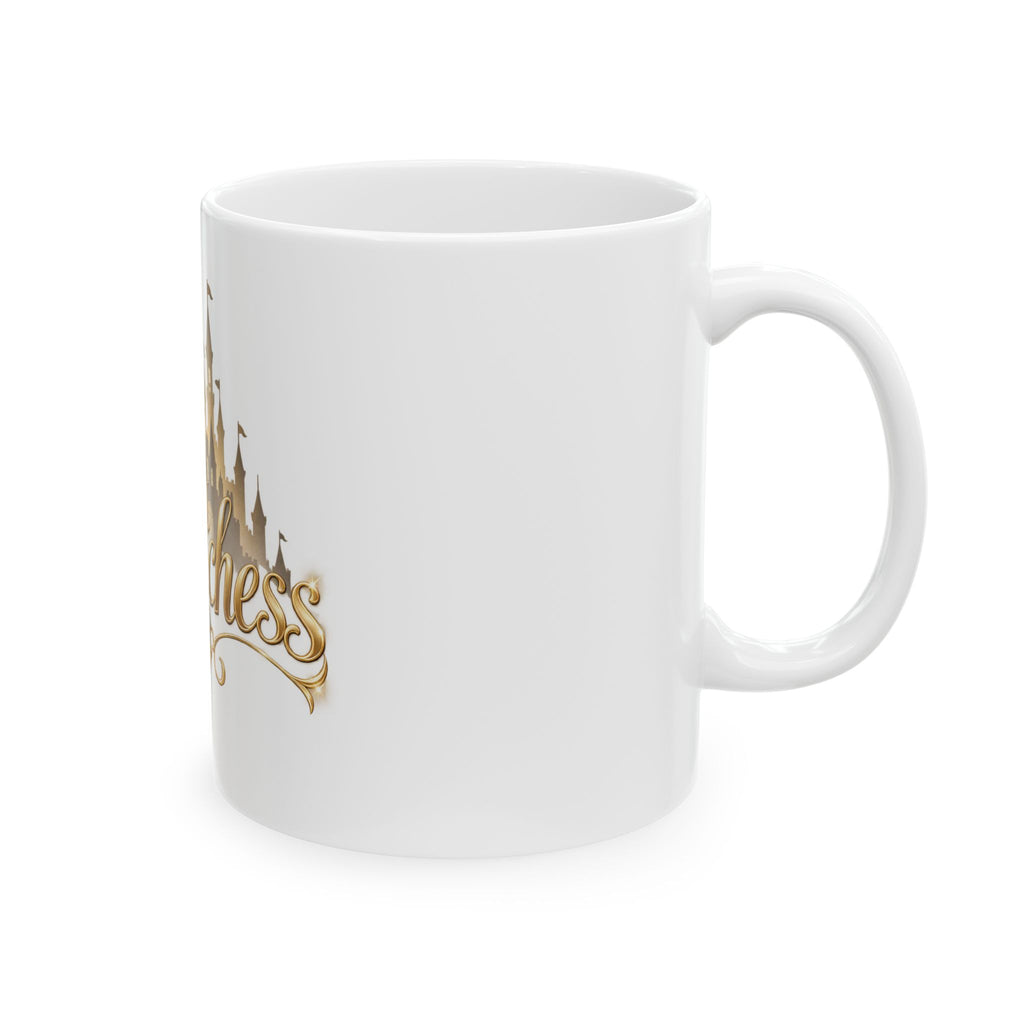 Dutchess Gold Castle Ceramic Mug — Elegant Princess Coffee Cup (11oz, 15oz)