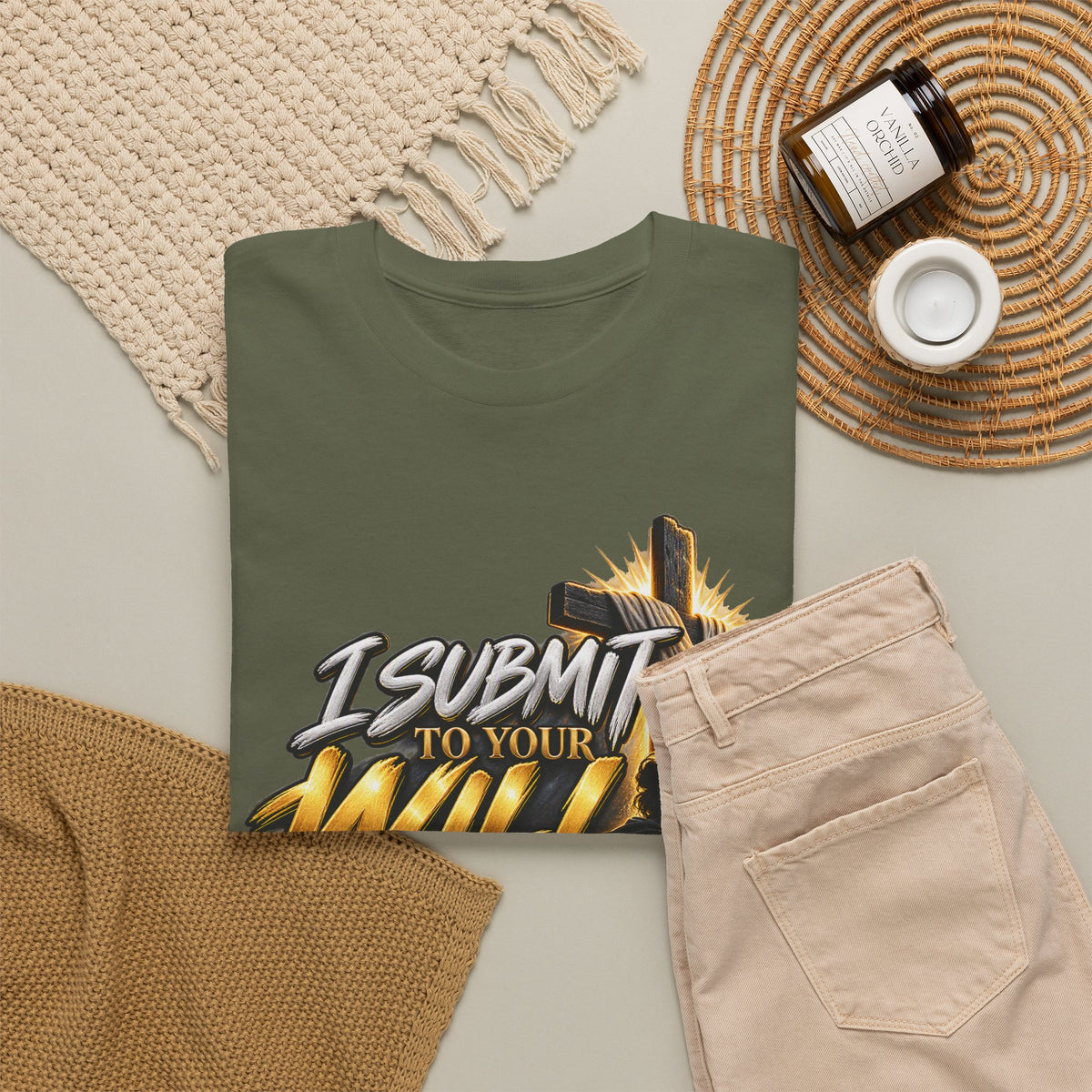 Christian T-Shirt — "I Submit to Your Will Lord" Graphic Tee