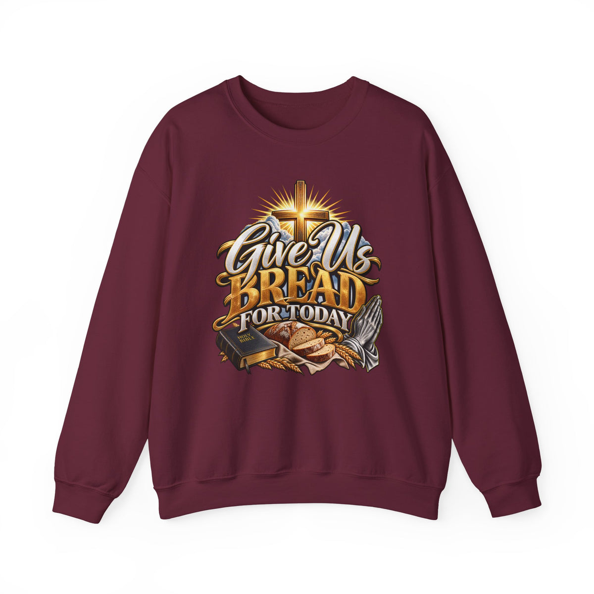 Christian 'Give Us Bread for Today' Crewneck Sweatshirt
