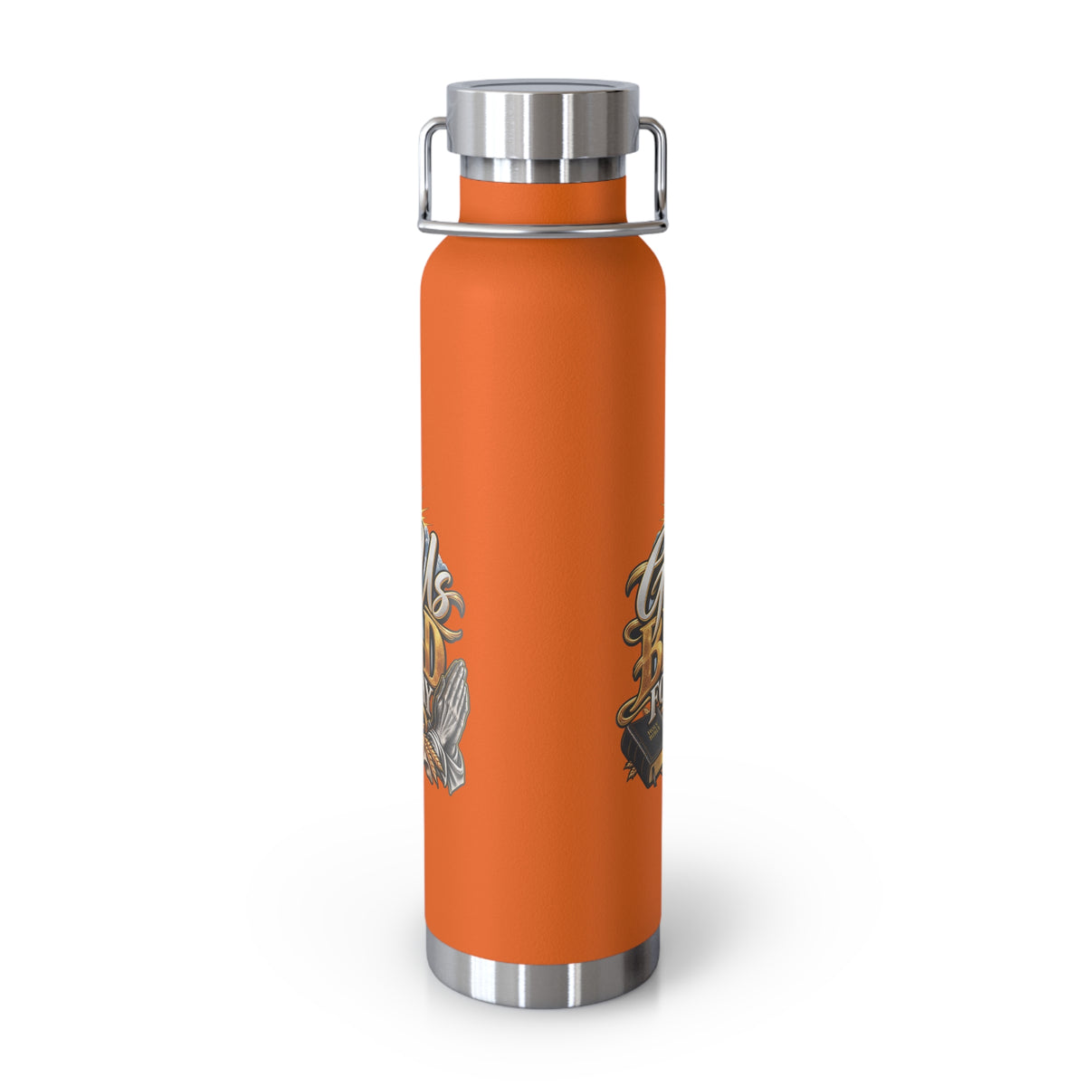 Insulated Water Bottle — "Give Us Bread for Today" Religious Travel Flask (22oz)