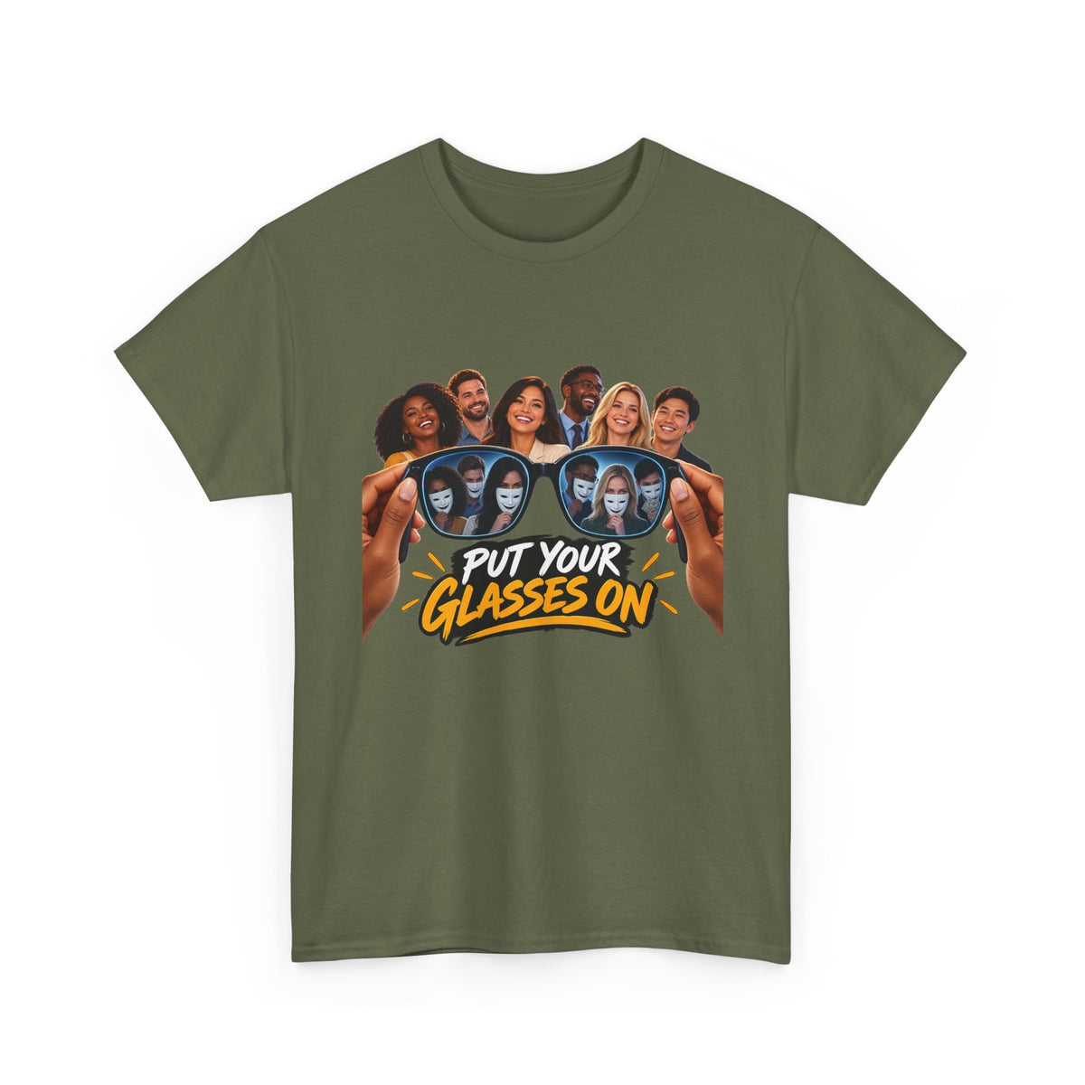 T-Shirt – “Put Your Glasses On” Graphic Tee (Funny Optical Illusion Design)