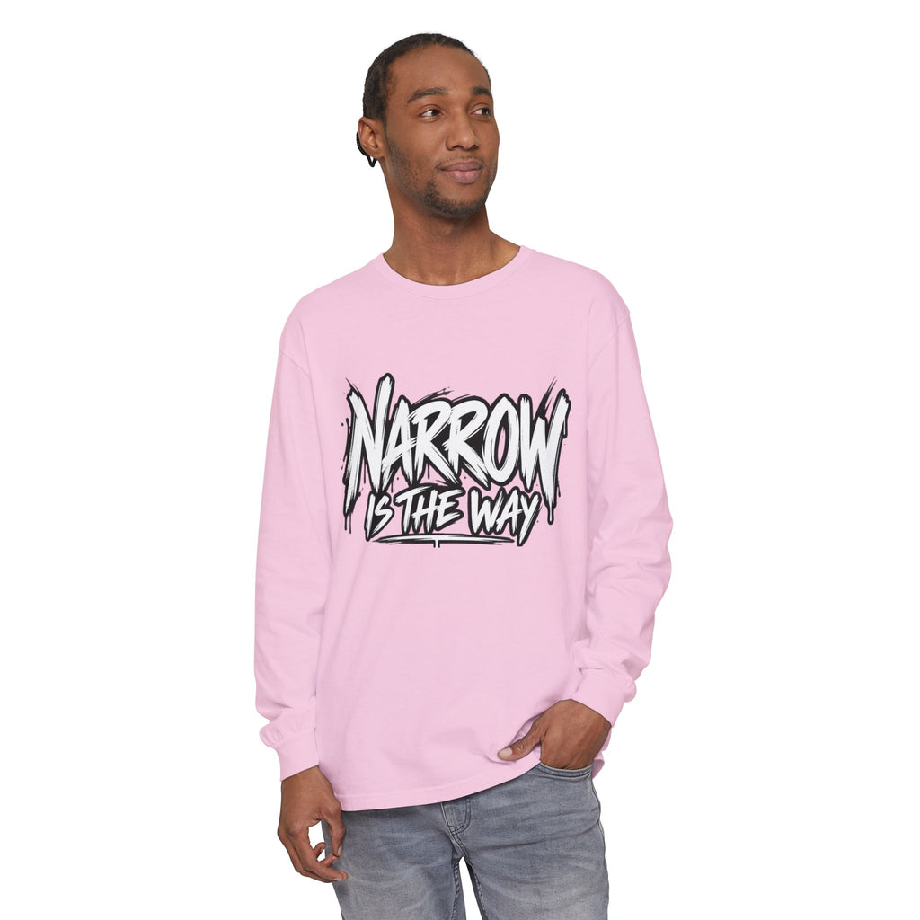 Long Sleeve Tee — "Narrow Is The Way" Graphic