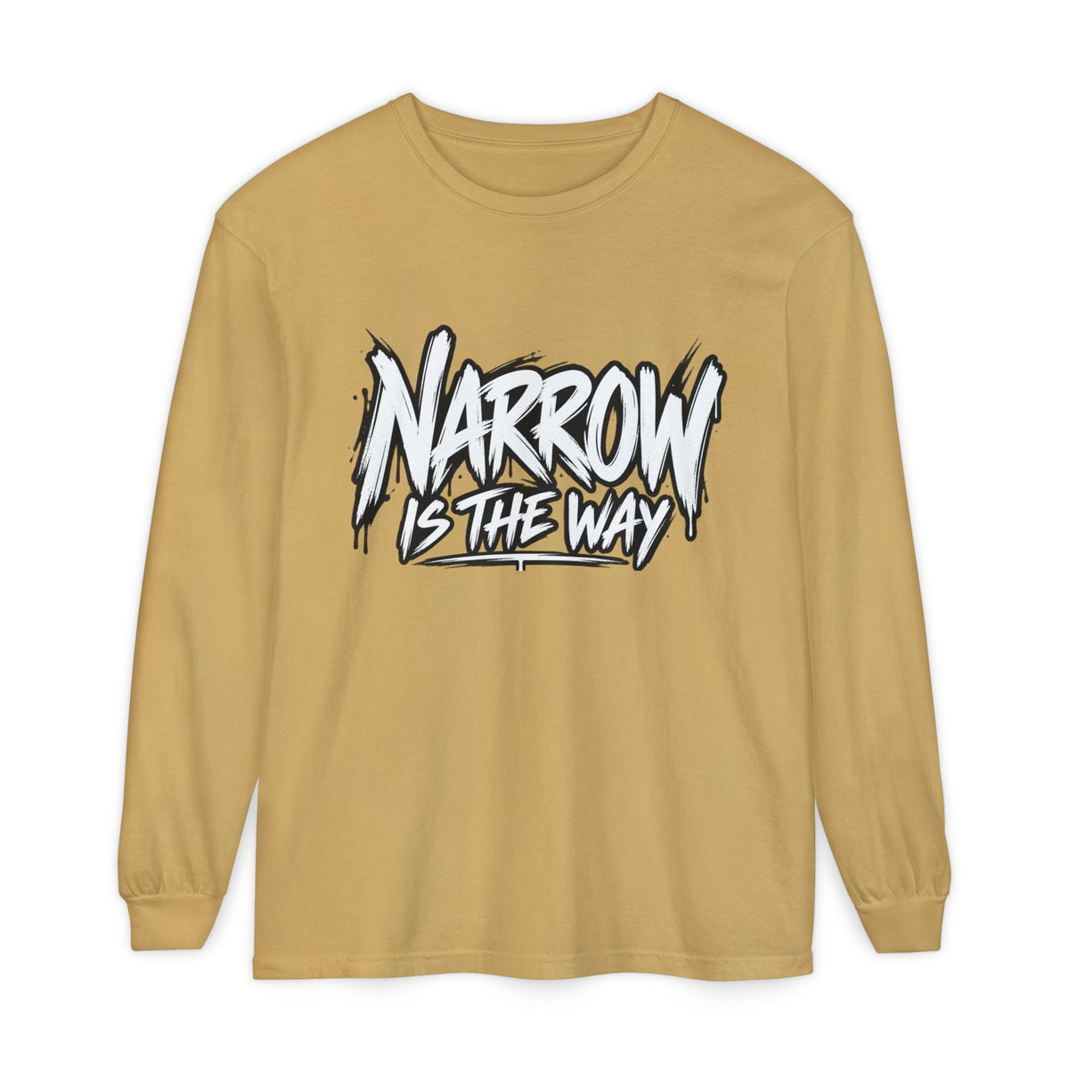 Long Sleeve Tee — "Narrow Is The Way" Graphic
