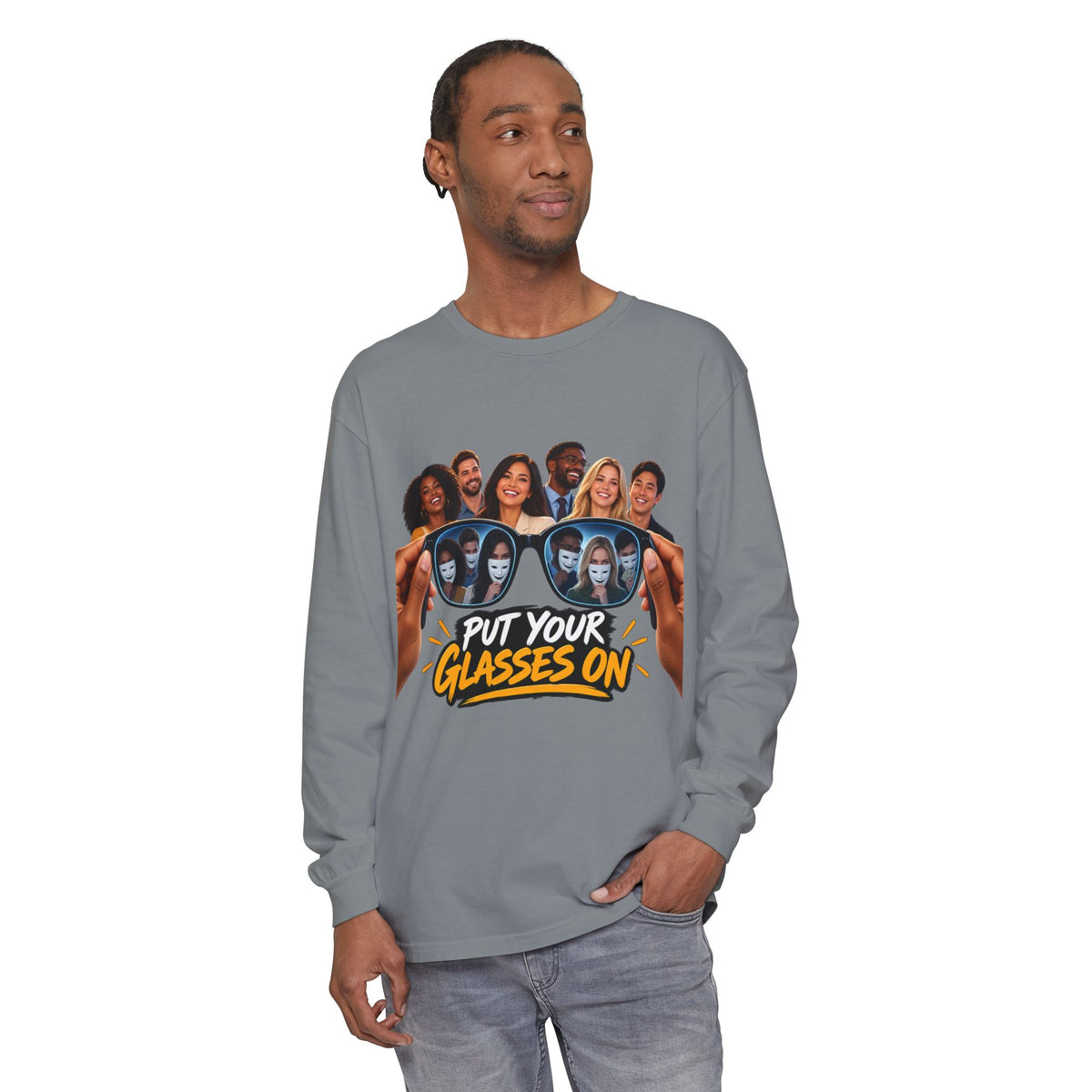 Put Your Glasses On Long Sleeve Tee