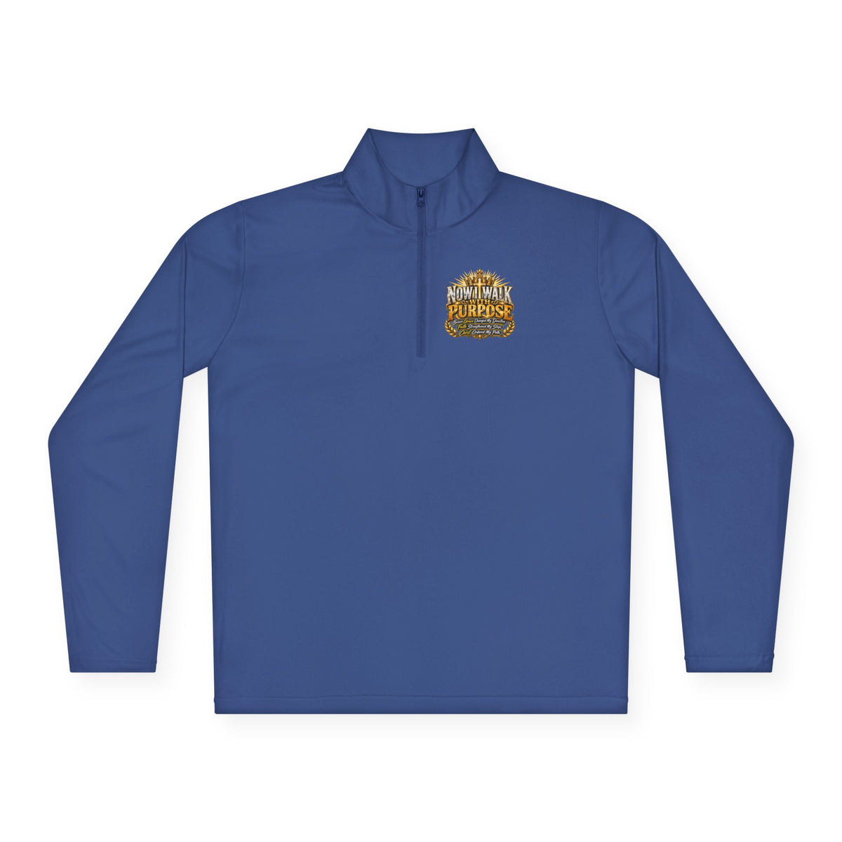Now I Walk in Purpose Inspirational Quarter-Zip Pullover