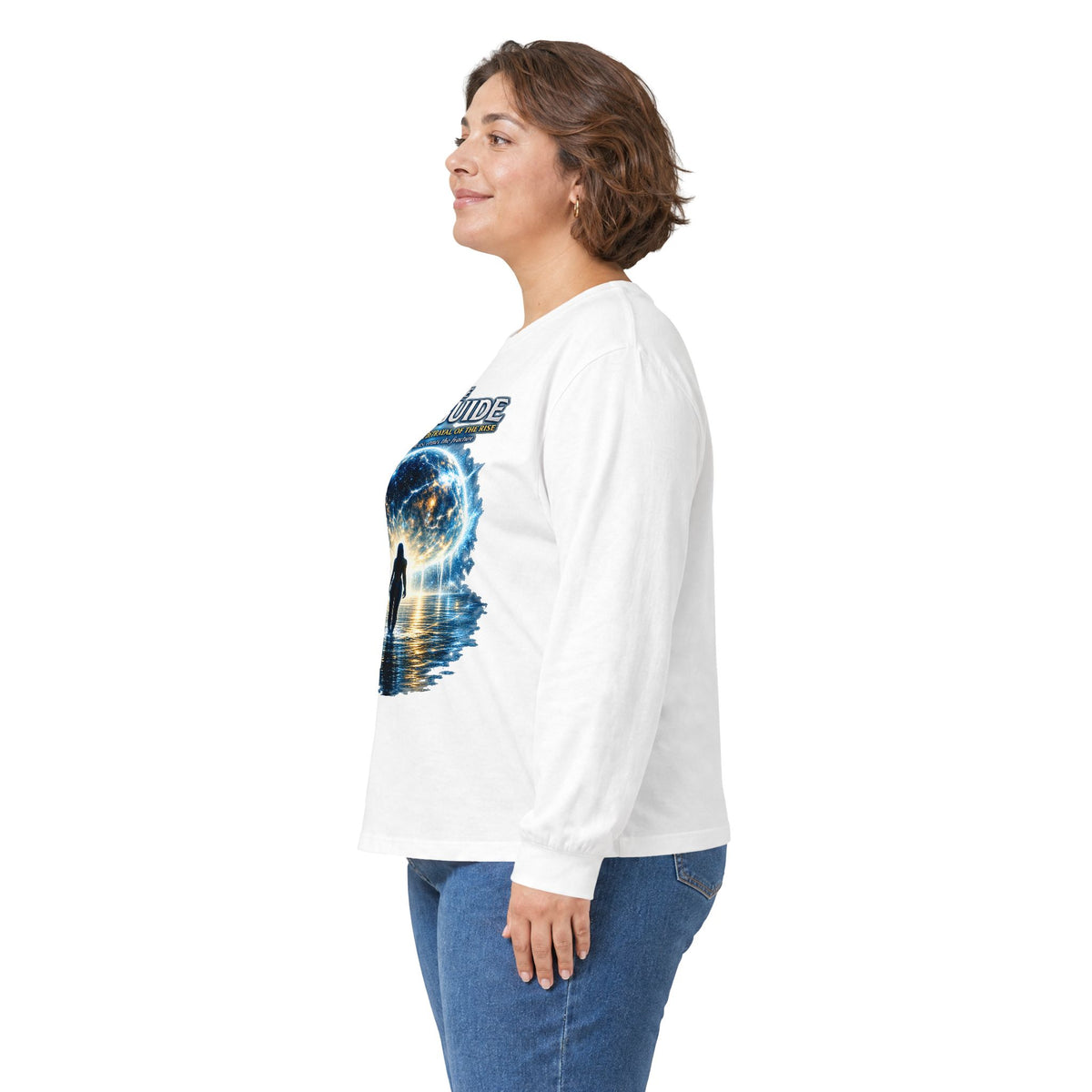 7th Guide Long Sleeve Tee — Cosmic Guide Graphic Shirt