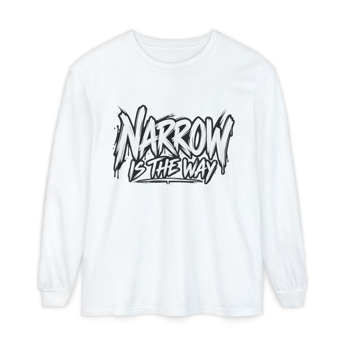 Long Sleeve Tee — "Narrow Is The Way" Graphic