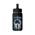 Mini Water Bottle — The 7th Guide Book Cover Design, 14oz Travel Water Bottle