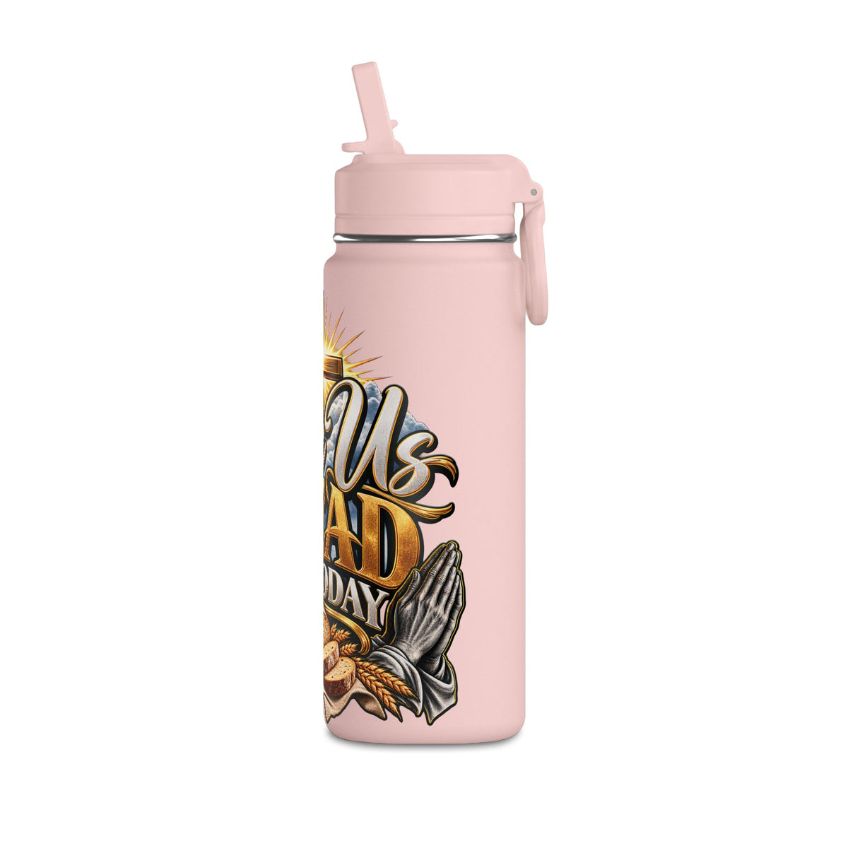 Inspirational 'Give Us Bread for Today' Water Bottle