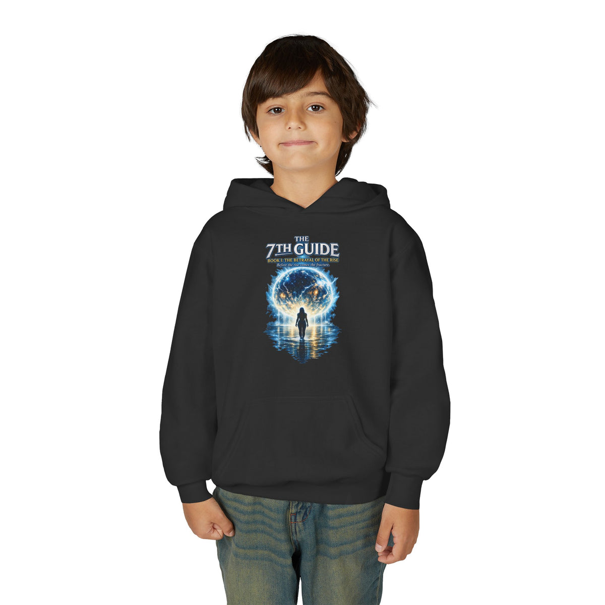 Youth Hoodie — "The Guide" Cosmic Portal Graphic Hoodie