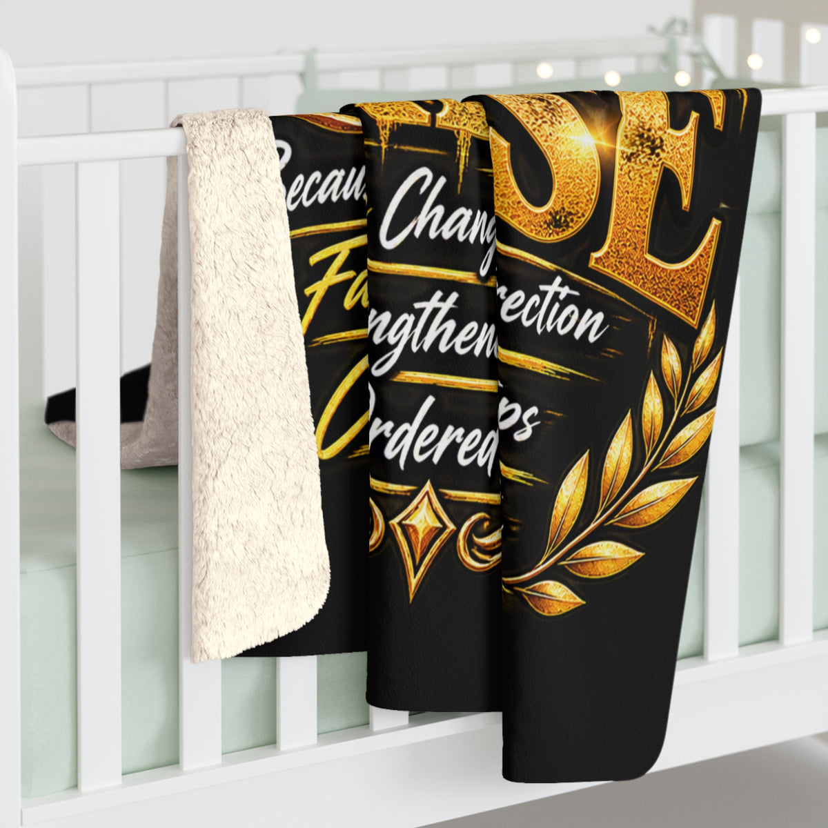 Sherpa Blanket — "Now I Walk With Purpose" Christian Inspirational Throw