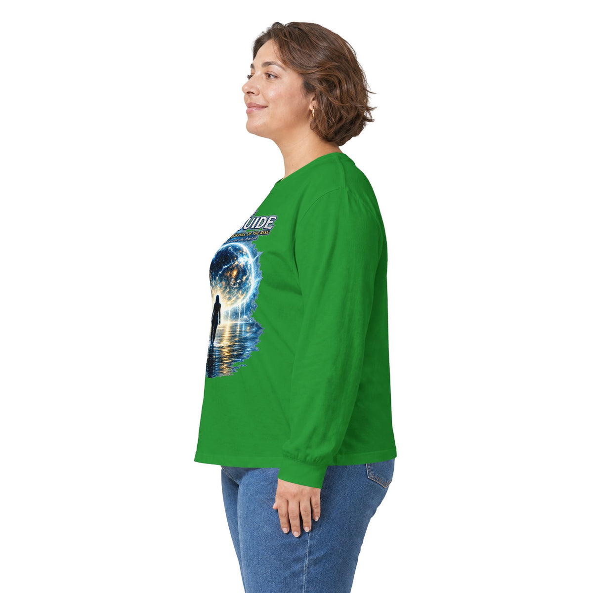 7th Guide Long Sleeve Tee — Cosmic Guide Graphic Shirt