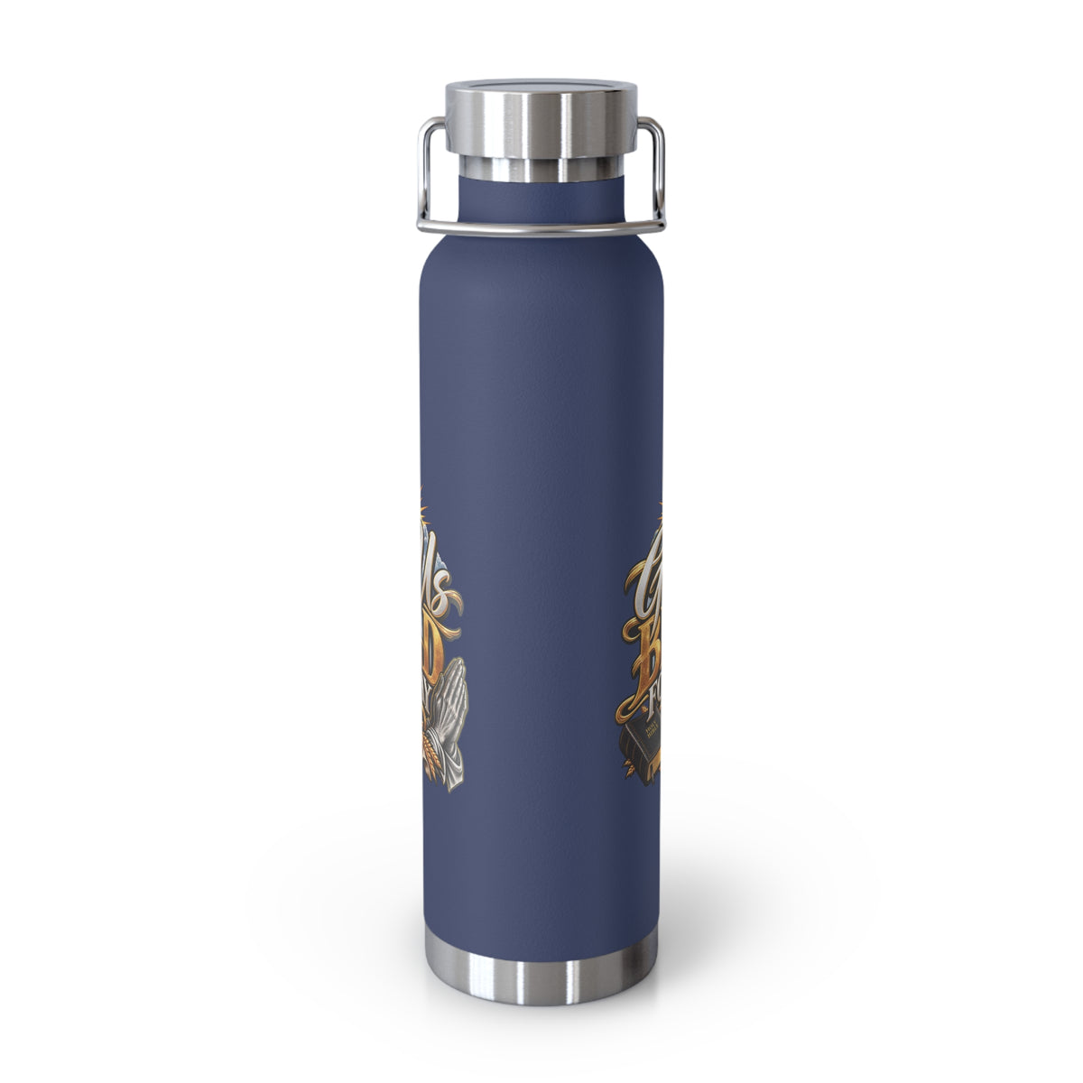 Insulated Water Bottle — "Give Us Bread for Today" Religious Travel Flask (22oz)