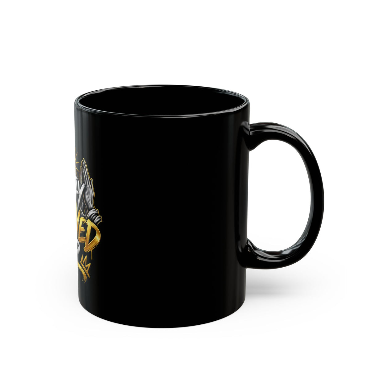 I Stay Prayed Up Coffee Mug — Religious Inspirational Black Mug (11oz/15oz)