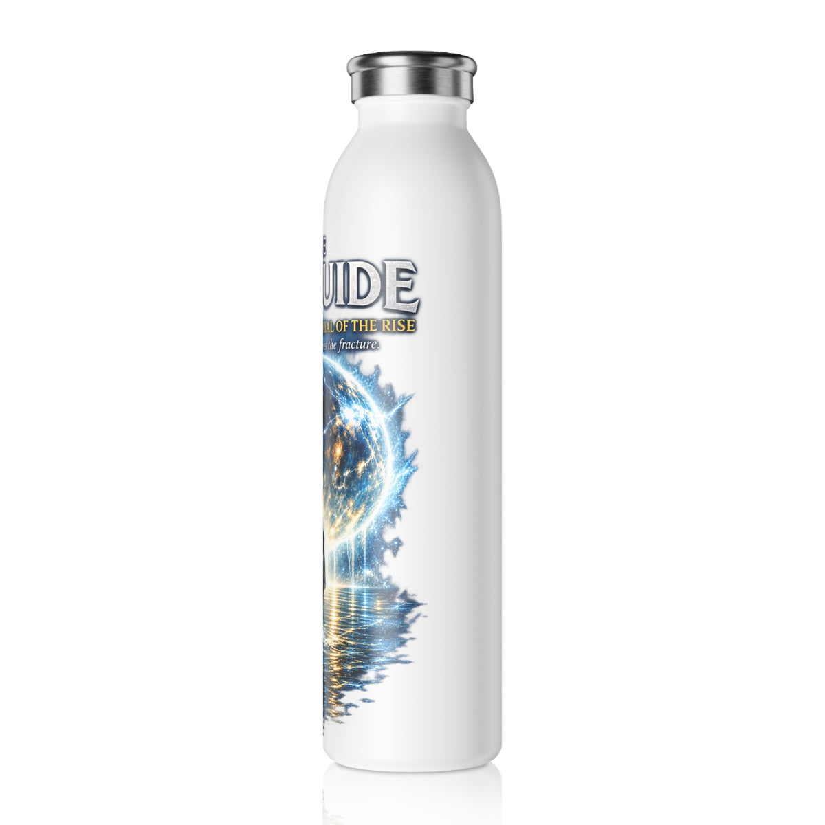 Slim Water Bottle — 'The 7th Guide' Sci‑Fi Book Cover Insulated Bottle