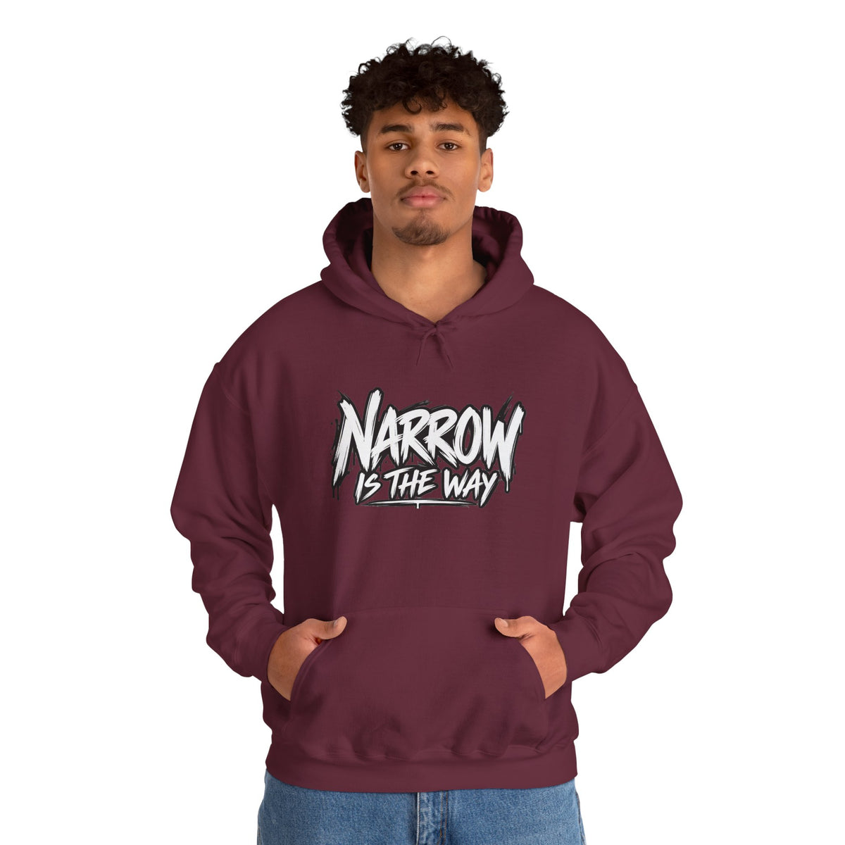 Narrow Is The Way Hoodie — Inspirational Christian Scripture Pullover