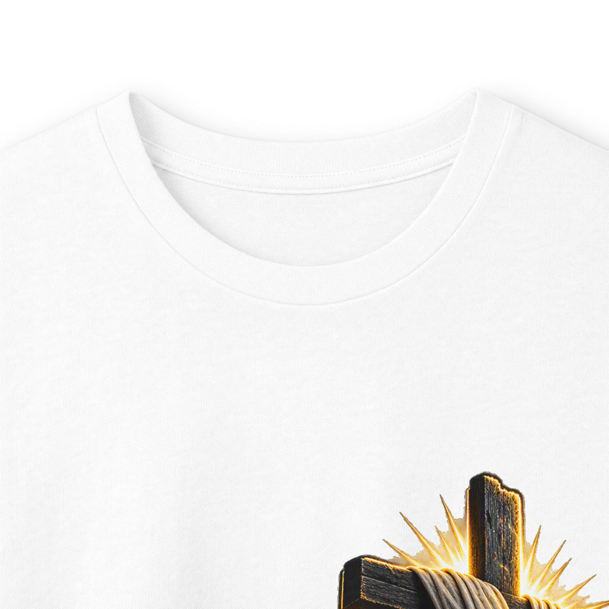 Religious Long Sleeve Tee — "I Submit to Your Will Lord" Cross Graphic