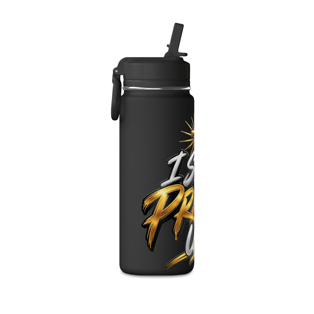 Pray Up 20oz Mini Water Bottle — Christian Cross Inspirational Sports Bottle (Pink)