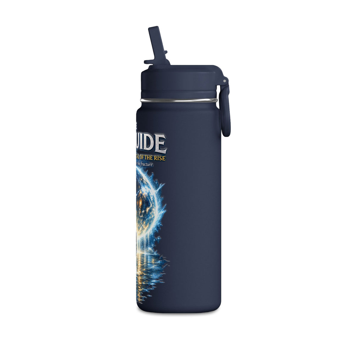 20oz Stainless Water Bottle — "The 7th Guide" Sci‑Fi Book Artwork