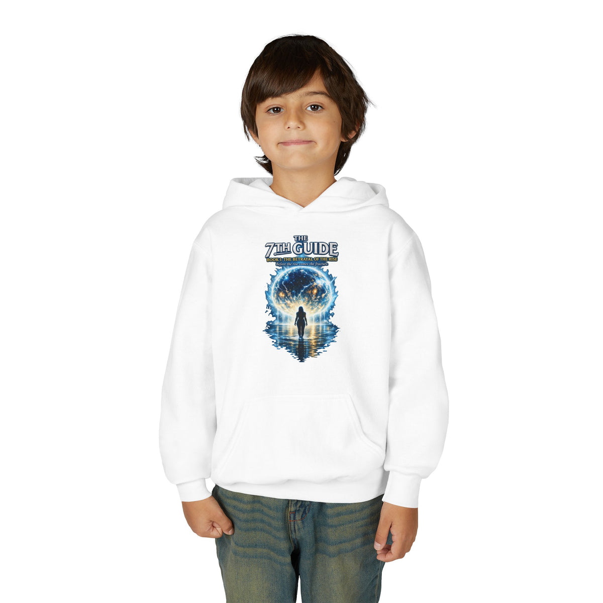 Youth Hoodie — "The Guide" Cosmic Portal Graphic Hoodie