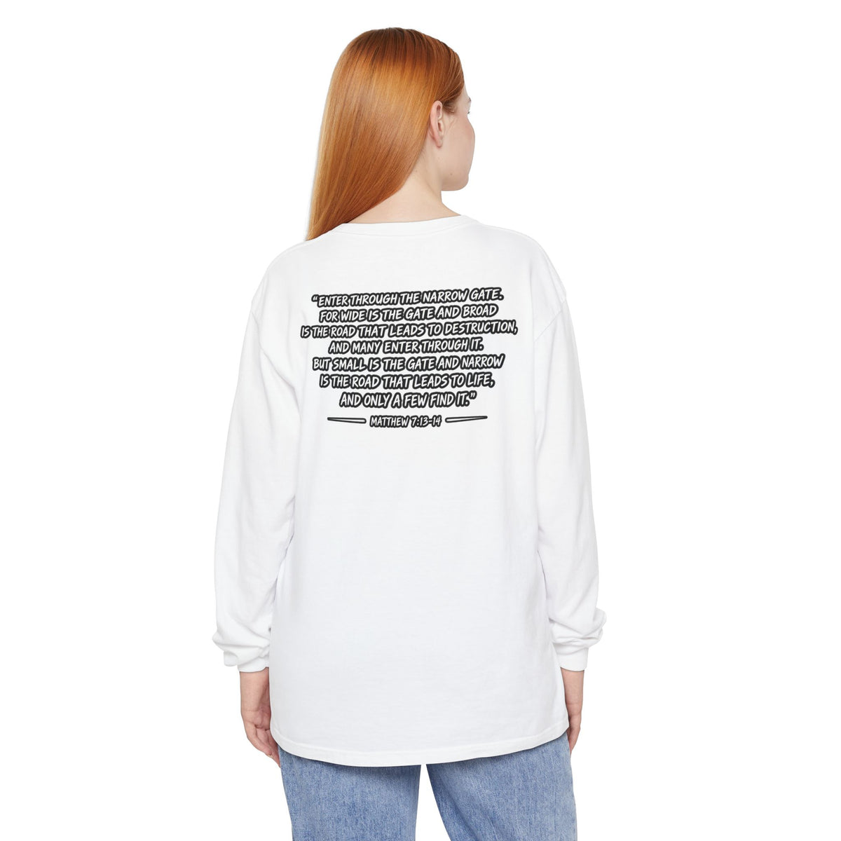 Now I Walk With Purpose Long Sleeve T‑Shirt — Inspirational Christian Faith Tee