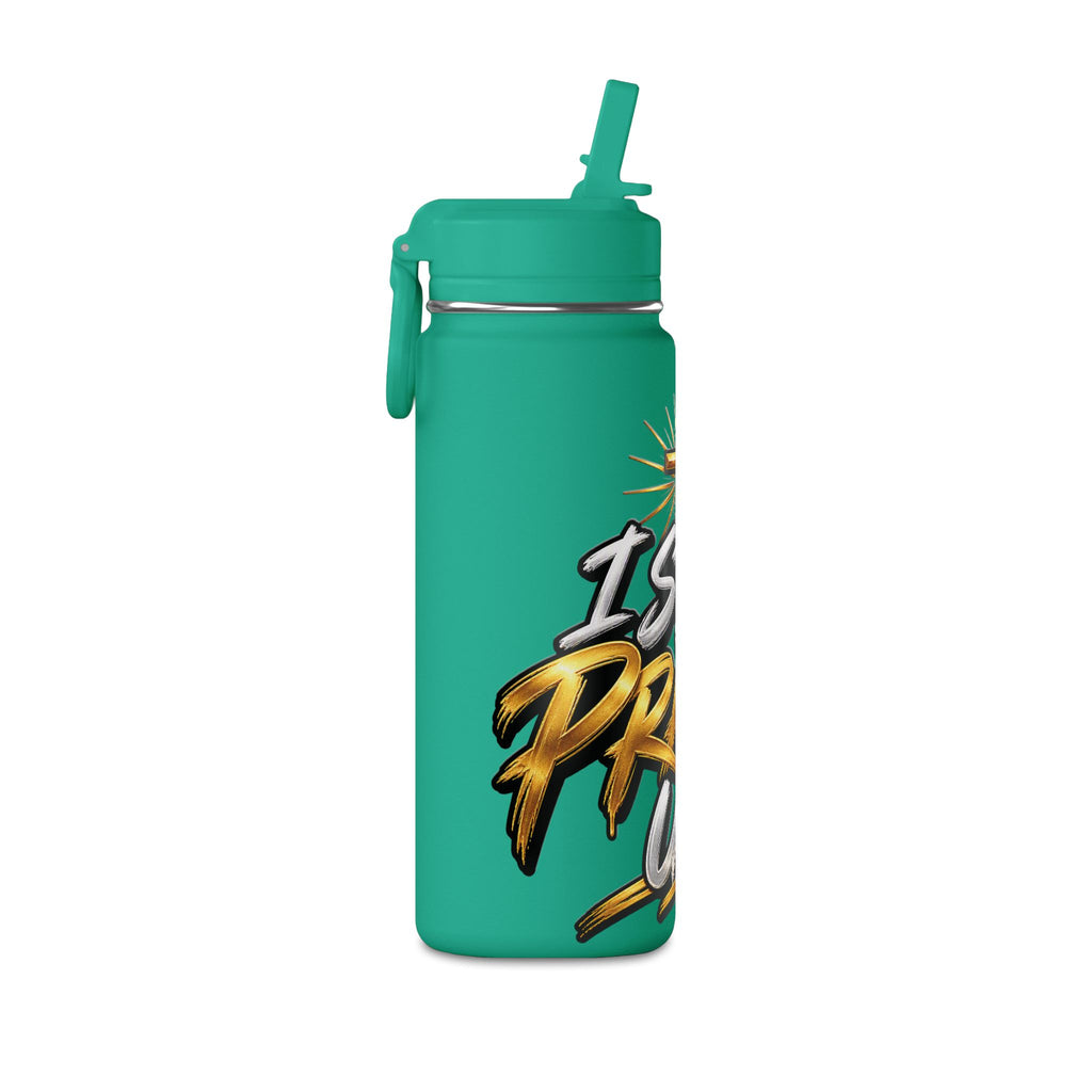 Pray Up 20oz Mini Water Bottle — Christian Cross Inspirational Sports Bottle (Pink)
