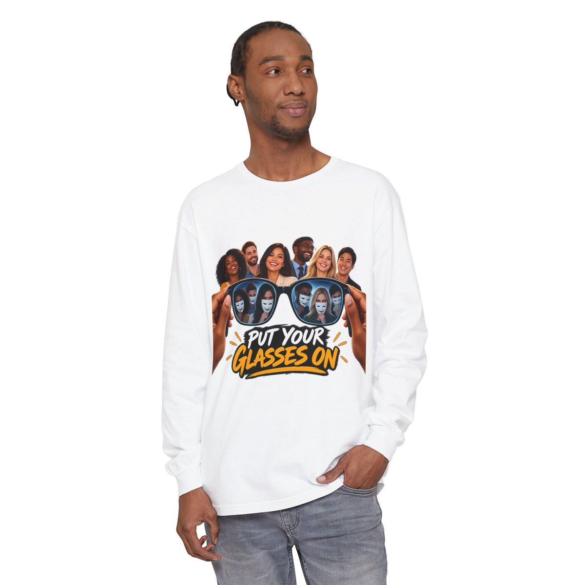 Put Your Glasses On Long Sleeve Tee