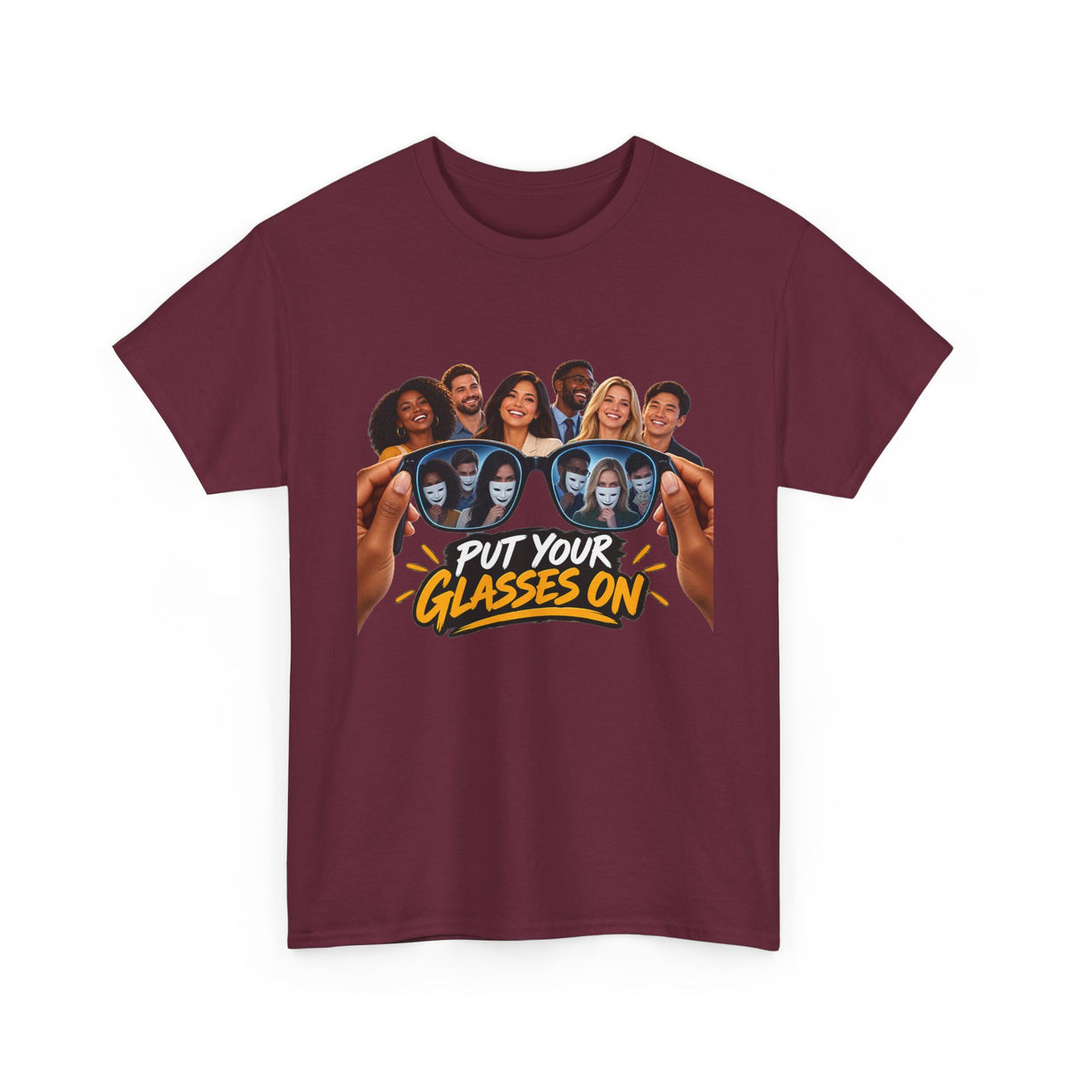 T-Shirt – “Put Your Glasses On” Graphic Tee (Funny Optical Illusion Design)