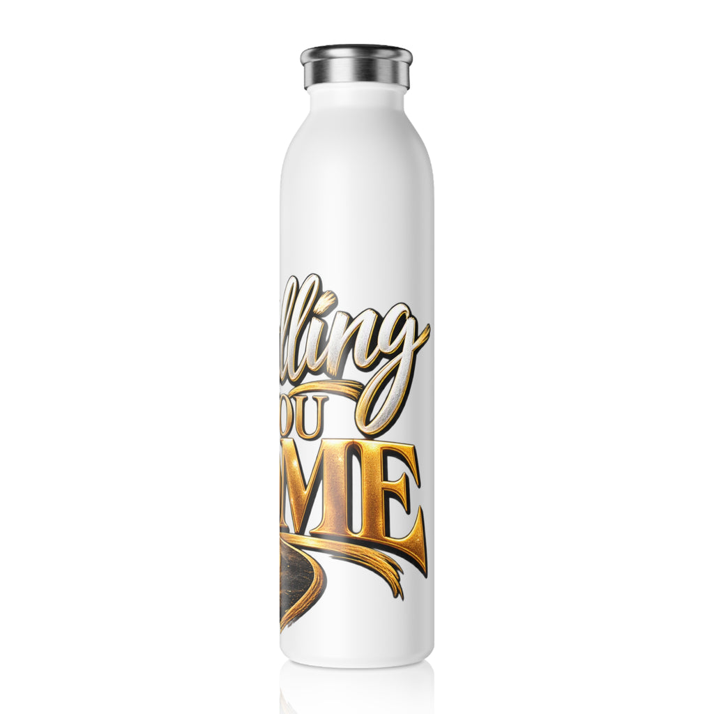 Christian Slim Water Bottle – "Calling You Home" Cross Design