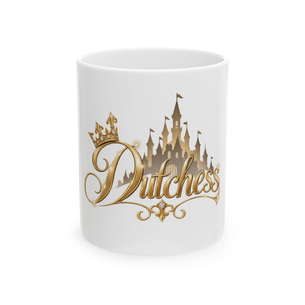 Dutchess Gold Castle Ceramic Mug — Elegant Princess Coffee Cup (11oz, 15oz)