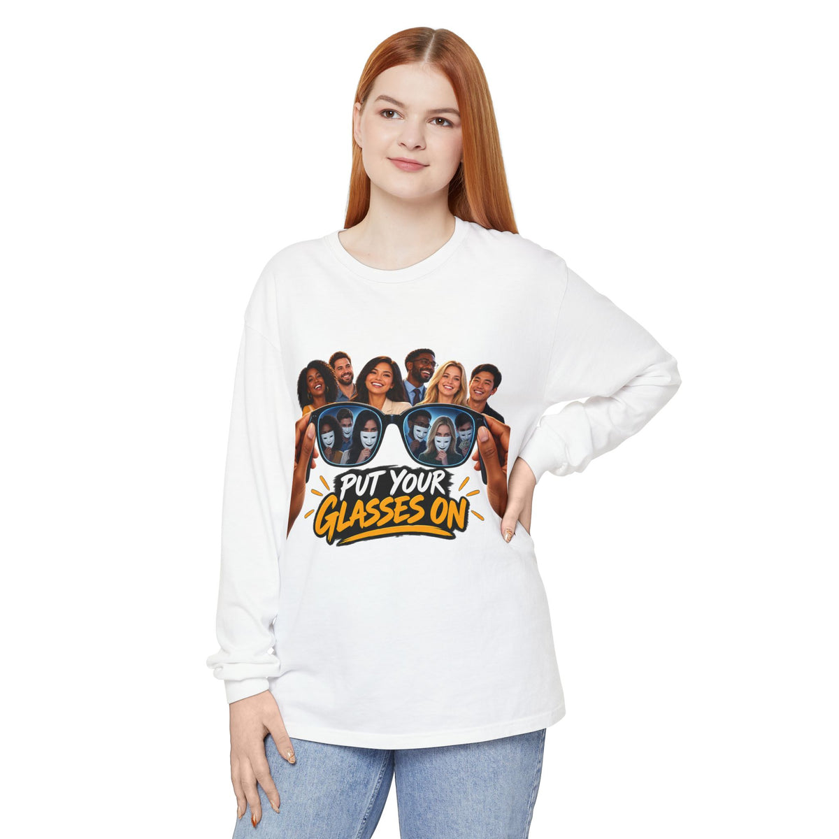 Put Your Glasses On Long Sleeve Tee