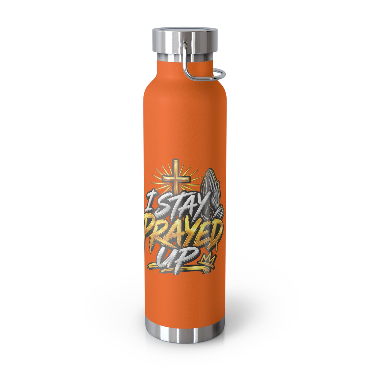 22oz Vacuum Bottle — "Stay Prayed Up" Faith Insulated Water Bottle