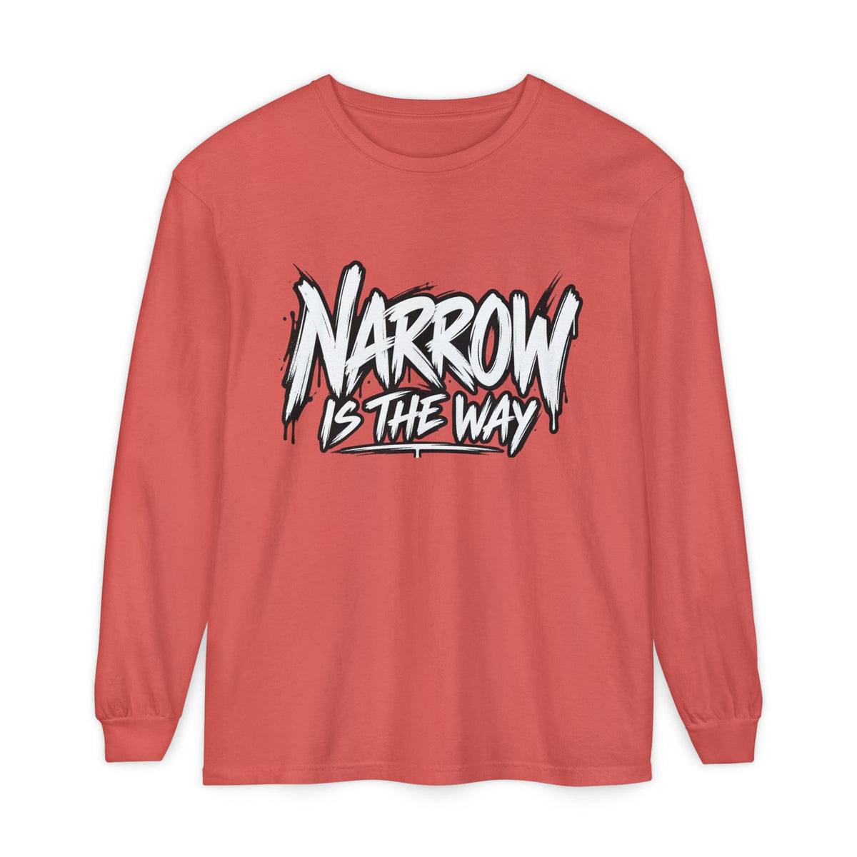 Long Sleeve Tee — "Narrow Is The Way" Graphic