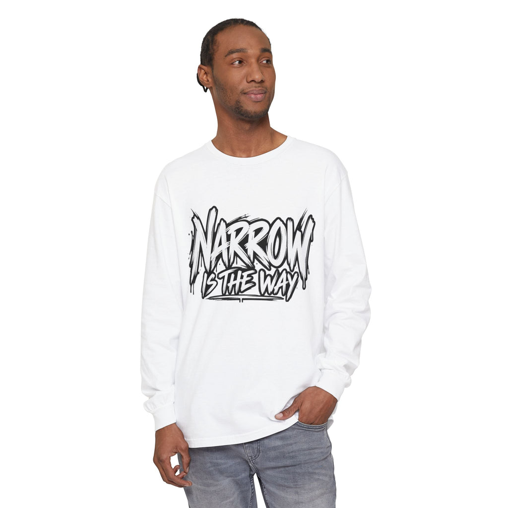 Long Sleeve Tee — "Narrow Is The Way" Graphic