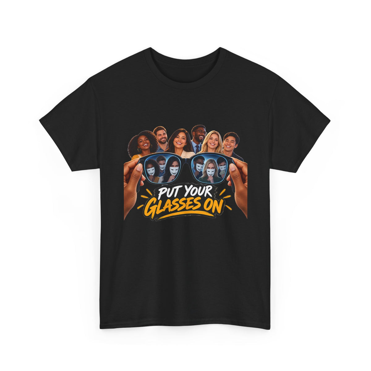 T-Shirt – “Put Your Glasses On” Graphic Tee (Funny Optical Illusion Design)