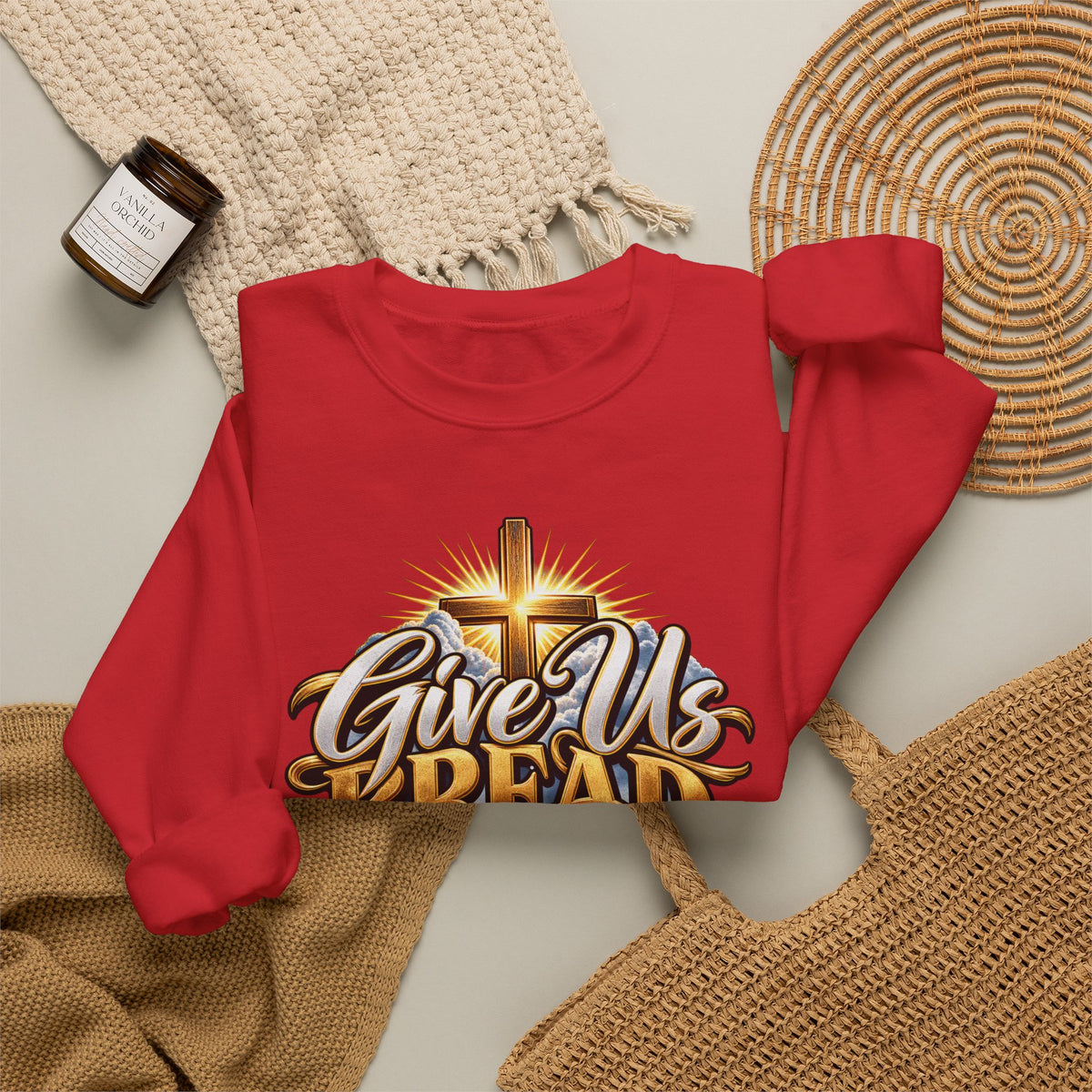 Christian 'Give Us Bread for Today' Crewneck Sweatshirt