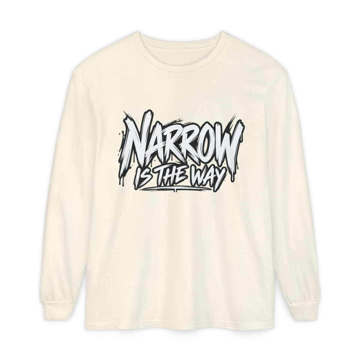 Long Sleeve Tee — "Narrow Is The Way" Graphic