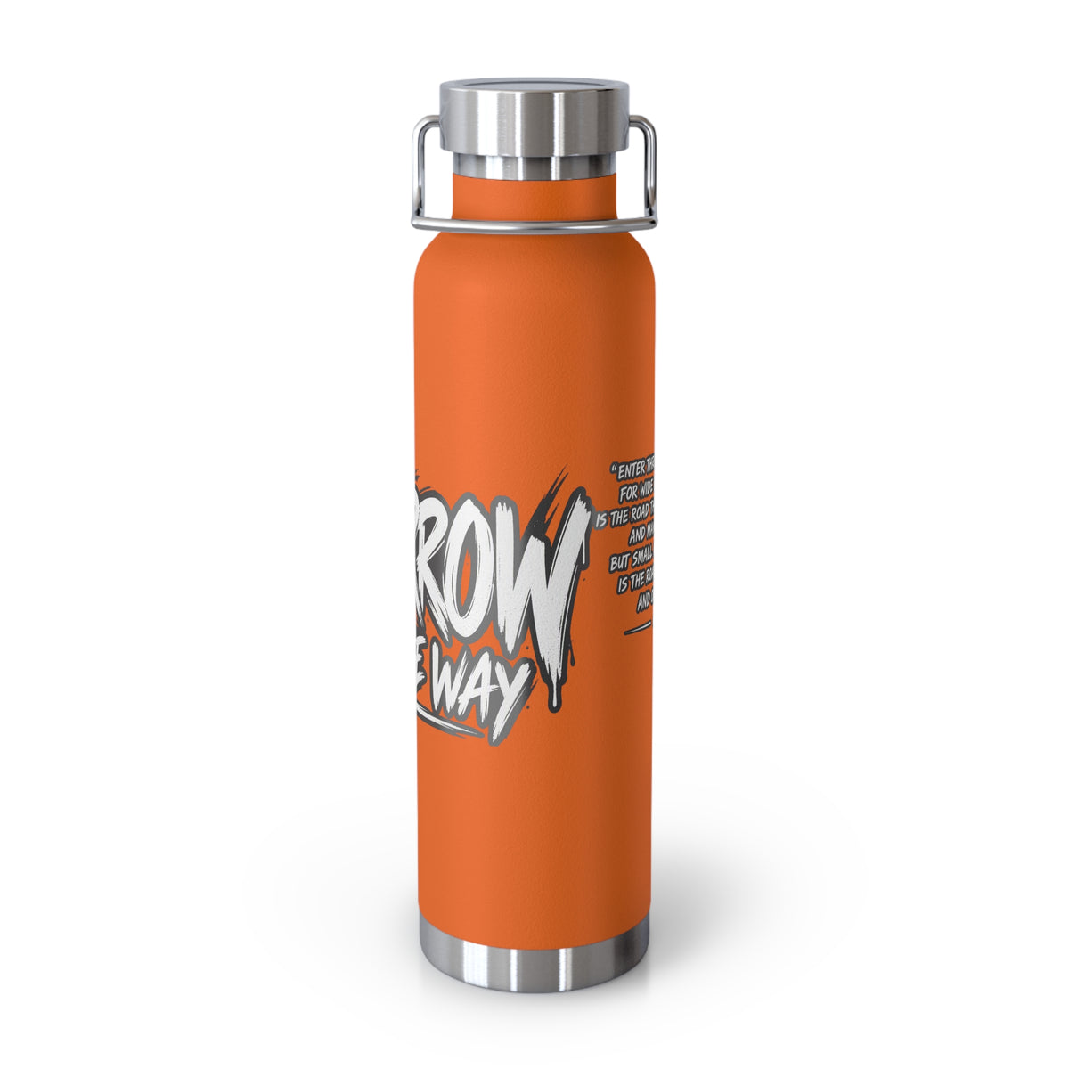 Insulated Water Bottle — 'Narrow Is the Way' Graphic 22oz