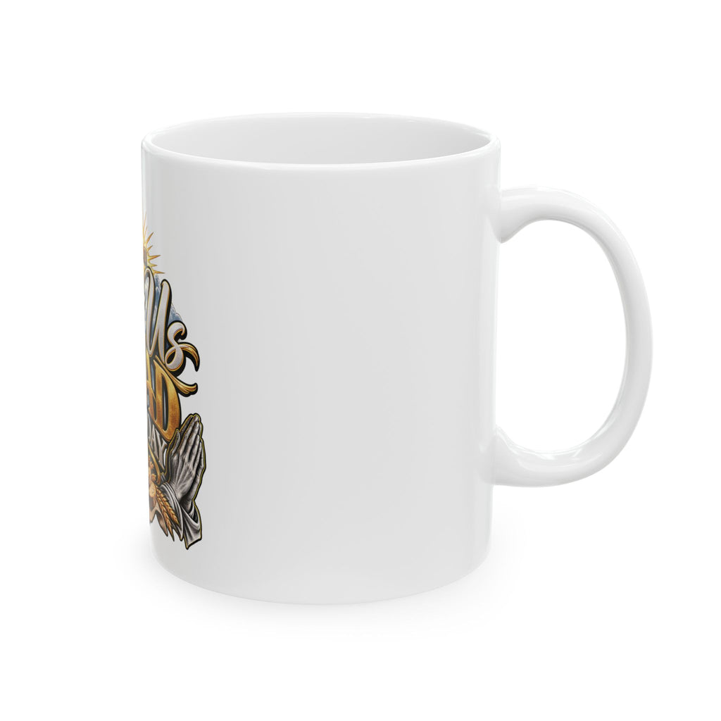 Give Us Bread For Today Ceramic Mug — Inspirational Christian Coffee Cup (11oz & 15oz)