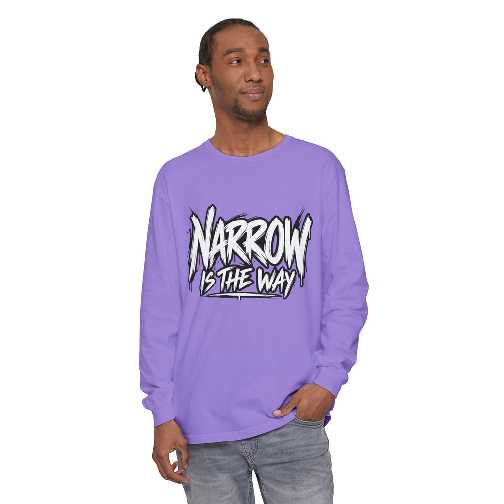 Long Sleeve Tee — "Narrow Is The Way" Graphic