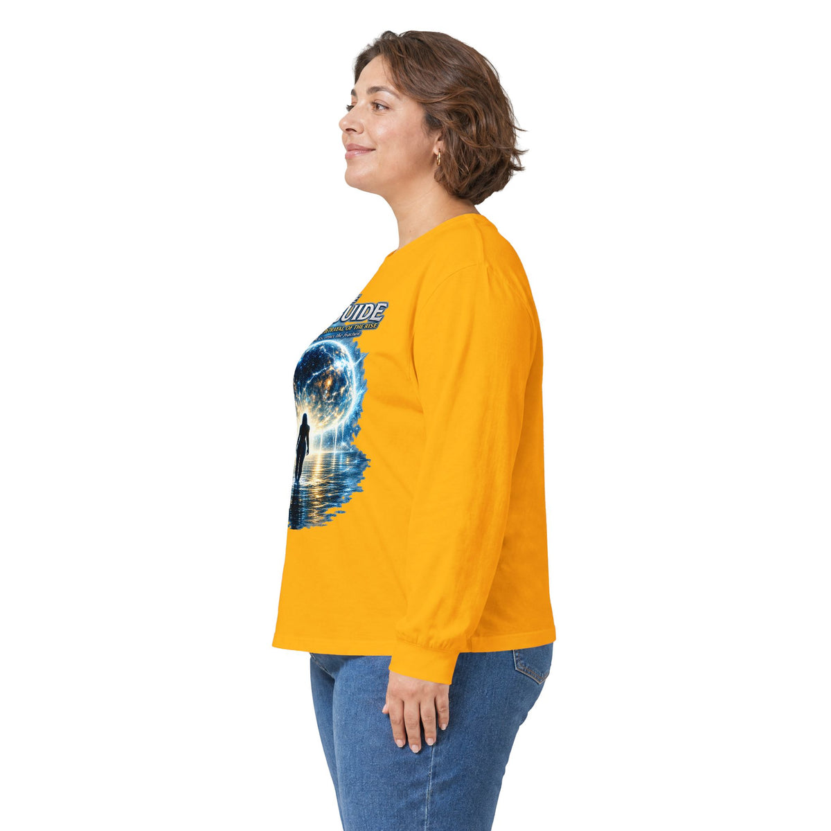 7th Guide Long Sleeve Tee — Cosmic Guide Graphic Shirt