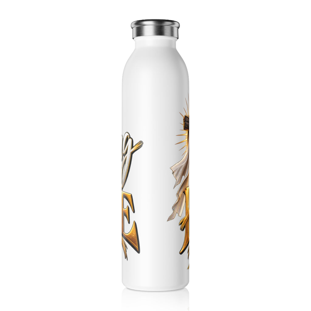 Christian Slim Water Bottle – "Calling You Home" Cross Design