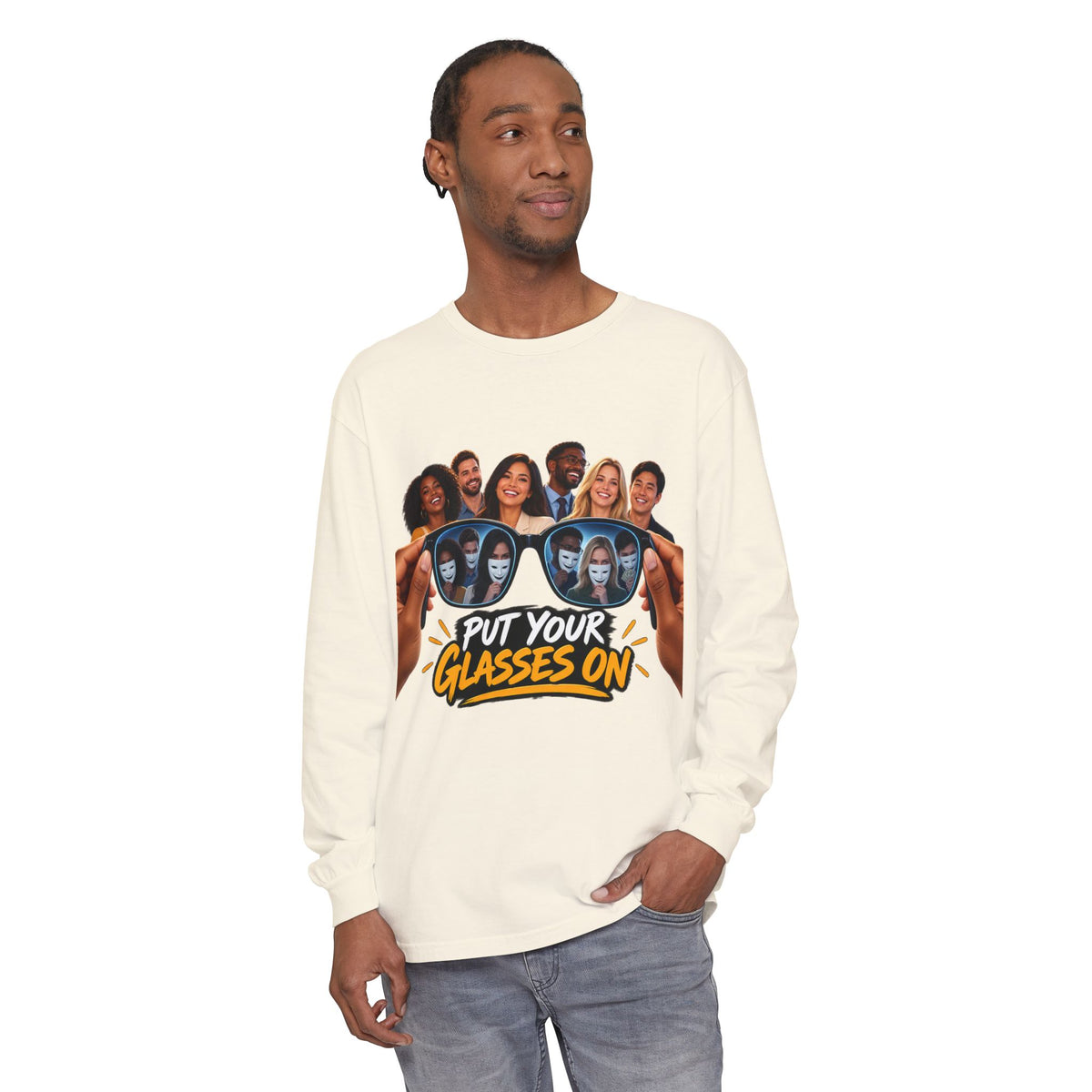 Put Your Glasses On Long Sleeve Tee