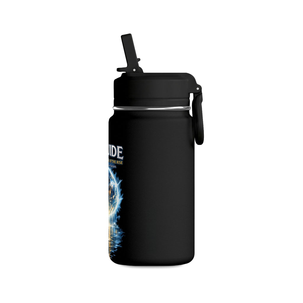 Mini Water Bottle — The 7th Guide Book Cover Design, 14oz Travel Water Bottle
