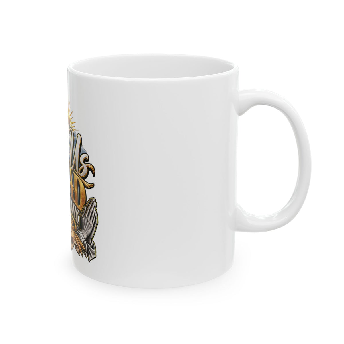 Give Us Bread For Today Ceramic Mug — Christian Inspirational Coffee Cup (11oz/15oz)