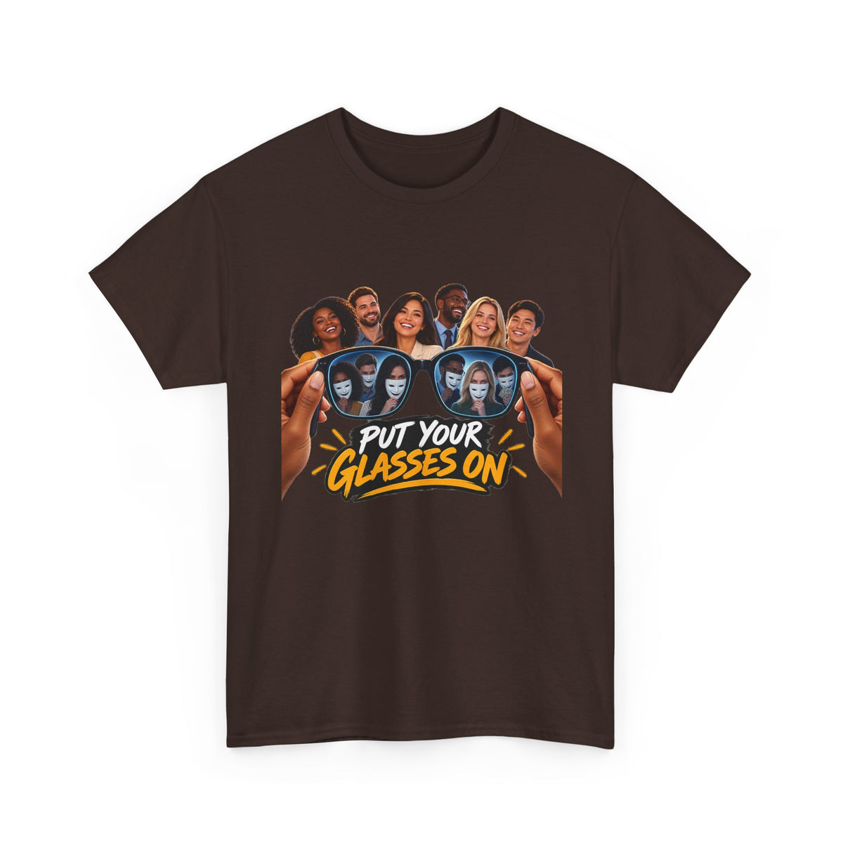 T-Shirt – “Put Your Glasses On” Graphic Tee (Funny Optical Illusion Design)