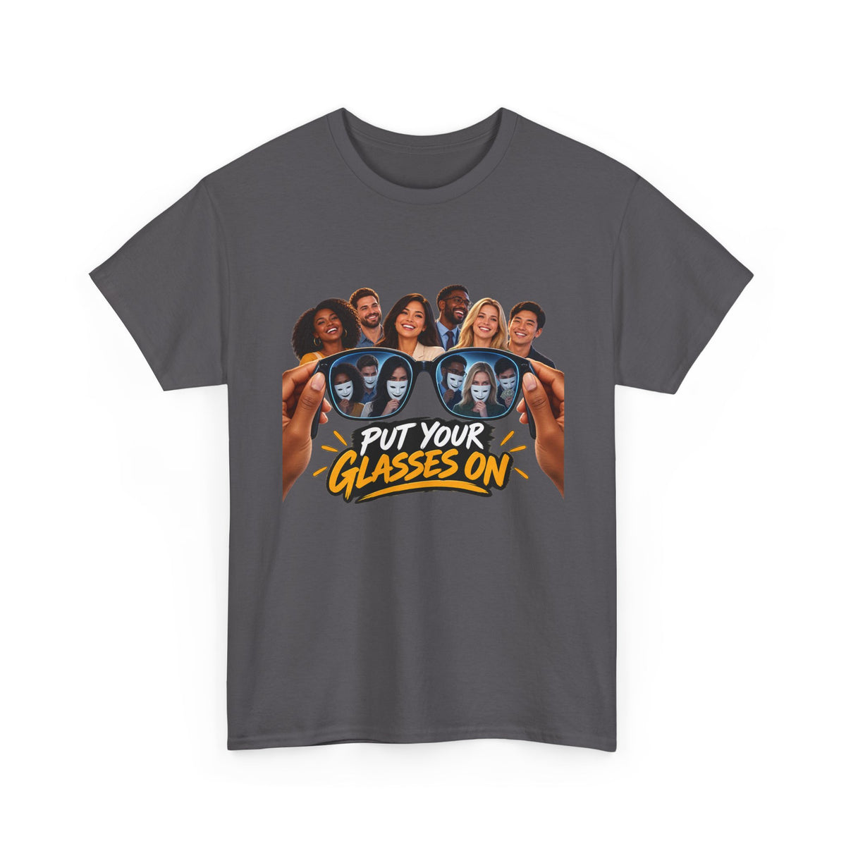 T-Shirt – “Put Your Glasses On” Graphic Tee (Funny Optical Illusion Design)