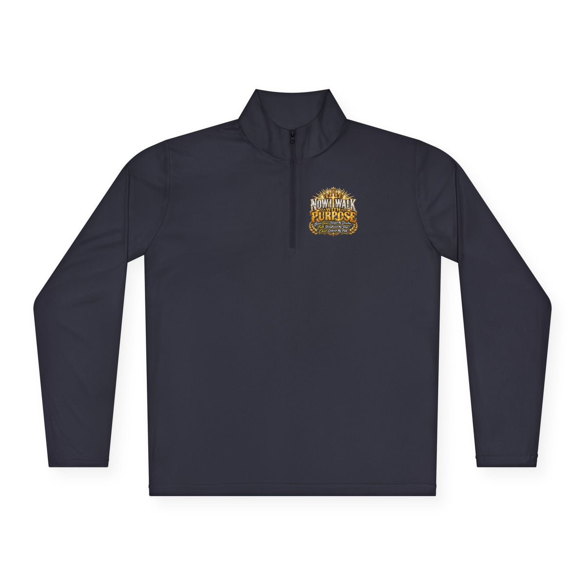 Now I Walk in Purpose Inspirational Quarter-Zip Pullover